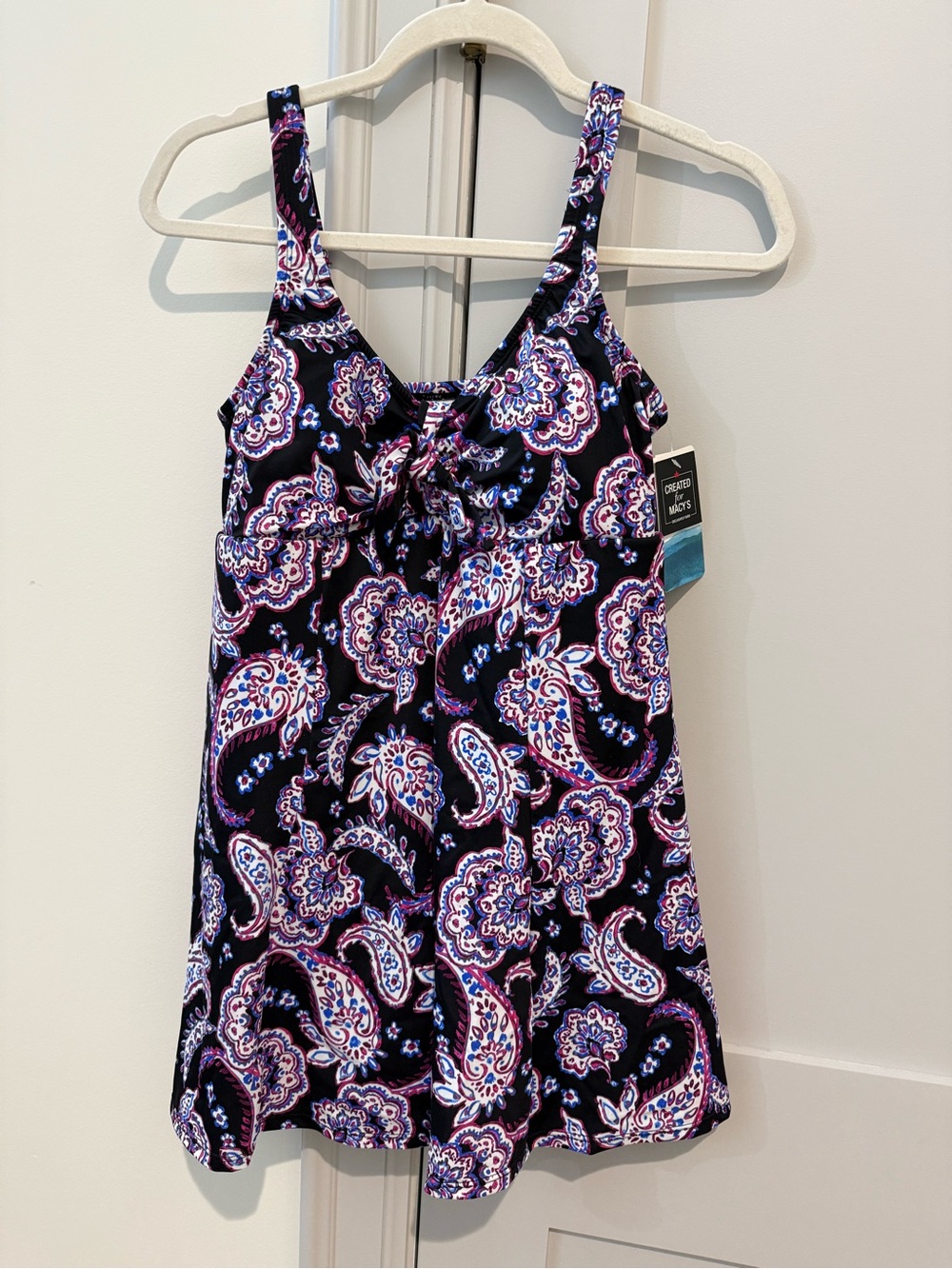 Swim Solutions Women's Paisley Tummy Control Swim Dress Size 12 NWT - Picture 3 of 8